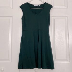 New York & Co green A-line flare dress